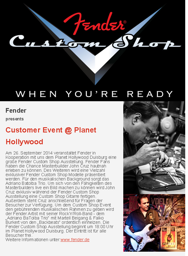 ++ News ++ Planet Hollywood ++ Fender Customer Event ++ Lunch Deal ++ News ++ Planet Hollywood ++ Fender Customer Event ++ Lunch Deal ++ (1)